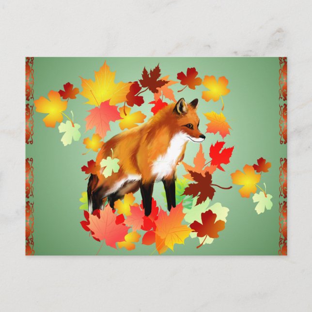 Carte Postale UN RENARD dans la CHUTE (Devant)