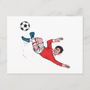 Carte Postale un sacré coup de pied de foot