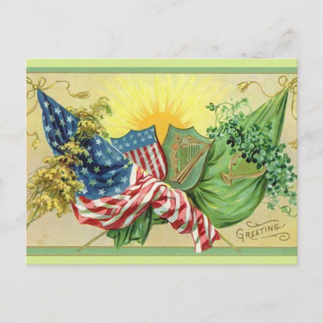 Carte Postale Un salut irlandais (Devant)