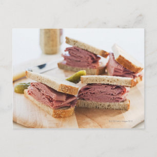 Carte Postale Un sandwich savoureux
