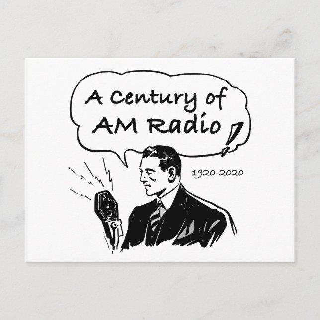 Carte Postale Un siècle de radio AM (Devant)