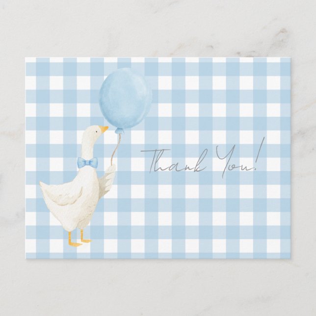 Carte Postale Un Silly Goose 1er Anniversaire Merci (Devant)