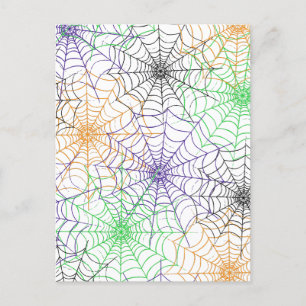 Carte Postale Un simple Motif Web d'Halloween Spider