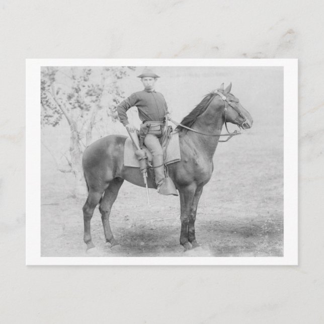 Carte Postale Un soldat à cheval au Dakota du Sud Photo (Devant)