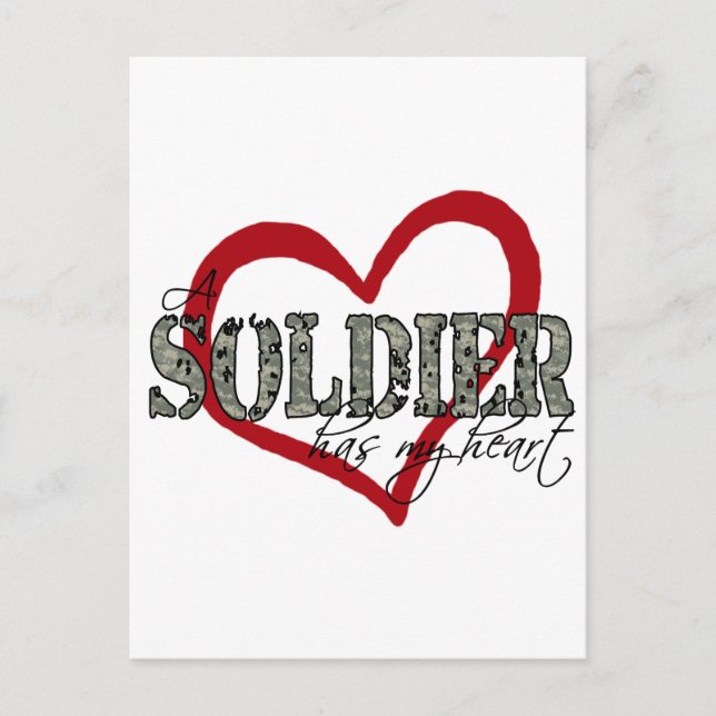 Carte Postale Un Soldat A Mon Coeur (Devant)