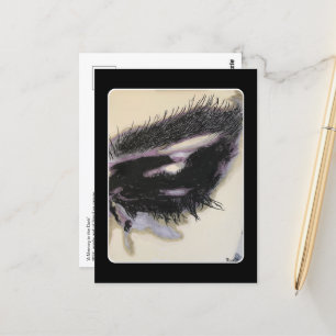 Carte Postale 'Un souvenir dans le noir' Peinture sur une 