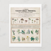 Un tableau de poisons végétaux Poster vintage