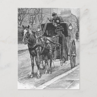 Carte Postale Un tarif pour un chauffeur de taxi Hansom