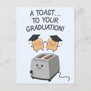 Carte Postale Un Toast à Votre Remise de Diplômes Drôle Famille