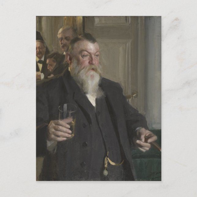 Carte Postale Un toast dans la société idun par Anders Zorn (Devant)