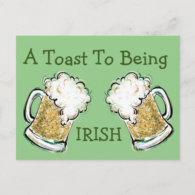 Carte Postale Un Toast Pour Les Irlandais (Devant)