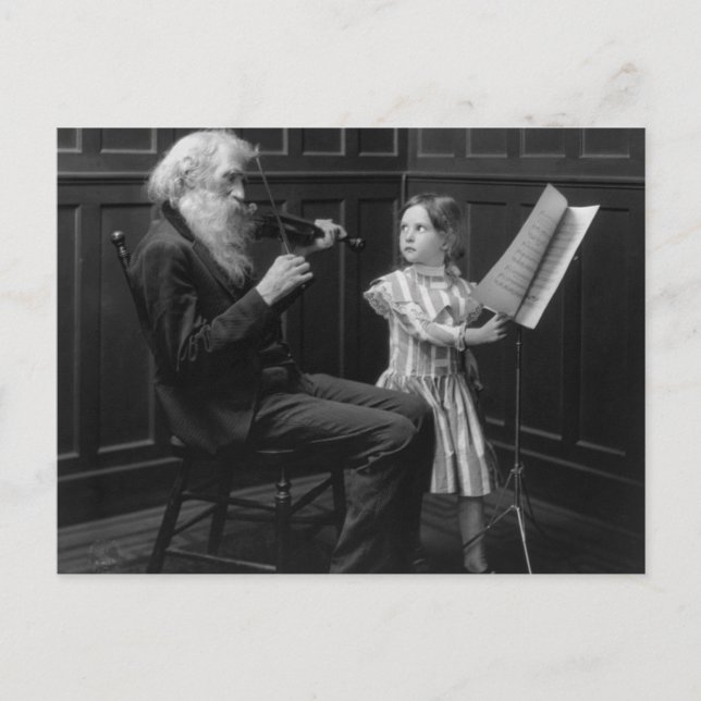 Carte Postale Un Tourneur de pages, début des années 1900 (Devant)