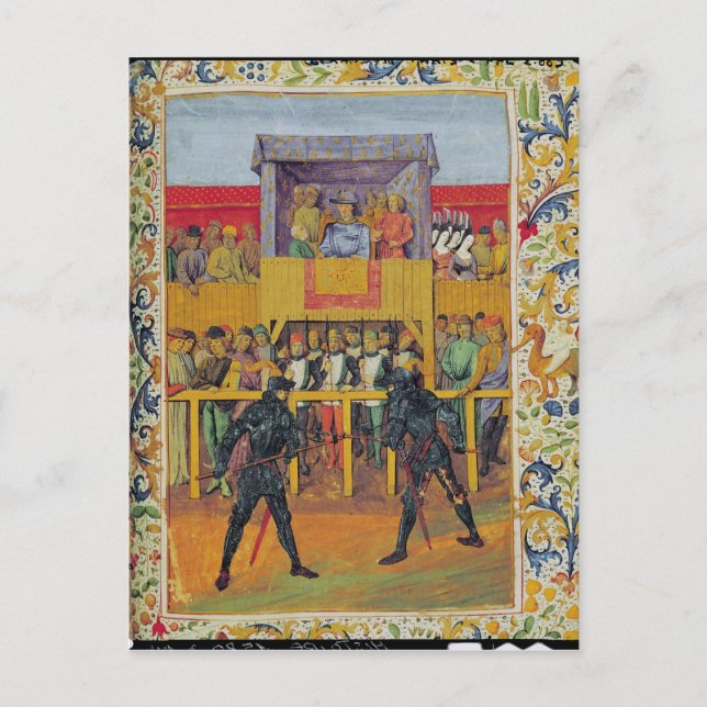 Carte Postale Un tournoi de combat manuel (Devant)