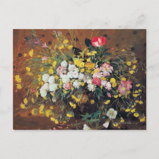 Carte Postale Un vase de fleurs
