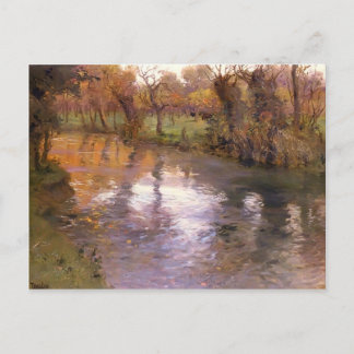 Carte Postale Un verger sur les rives de la rivière par Frits Th