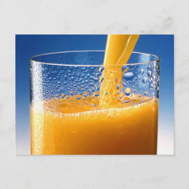 Carte Postale Un verre de jus d'orange (Devant)