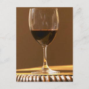Carte Postale Un verre de rouge Château Belgrave au soleil -