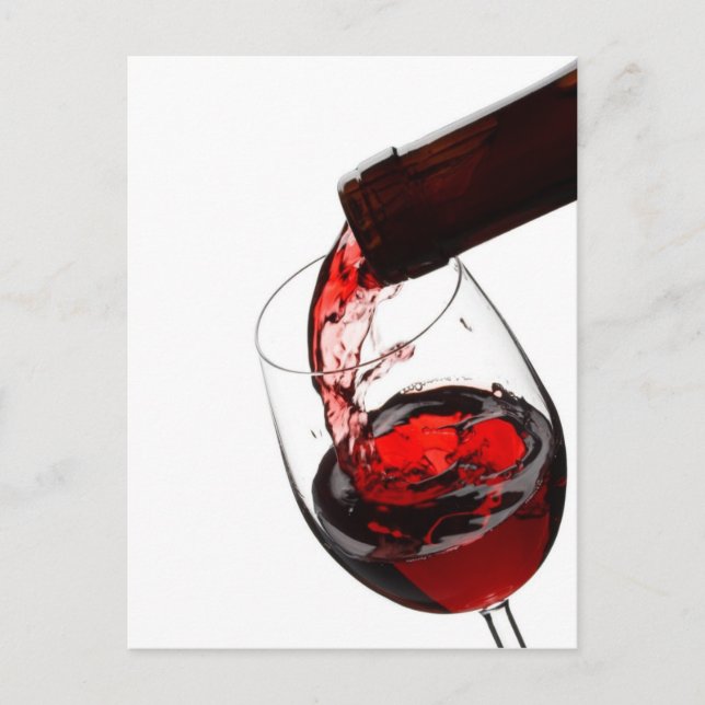 Carte Postale Un verre de vin rouge (Devant)