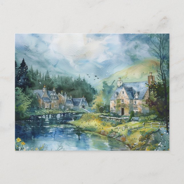 Carte Postale Un village écossais paisible (Devant)