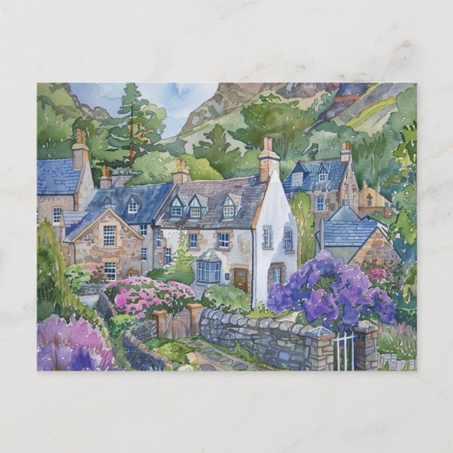 Carte Postale Un village écossais paisible (Devant)