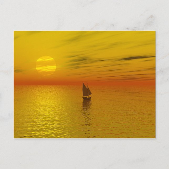 Carte Postale Un voilier. (Devant)