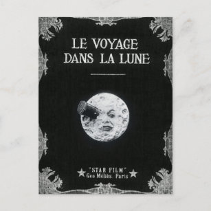 Carte Postale Un voyage au cinéma français rétro Vintage de la L