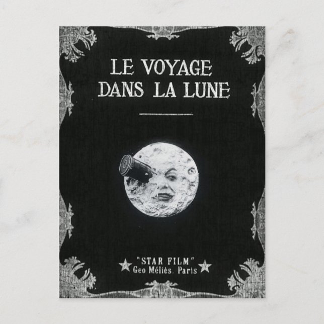 Carte Postale Un voyage au cinéma français rétro Vintage de la L (Devant)