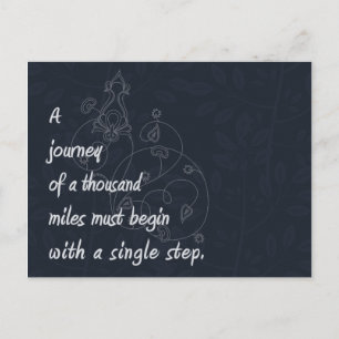 Carte Postale "Un voyage..." Proverbe Zen.