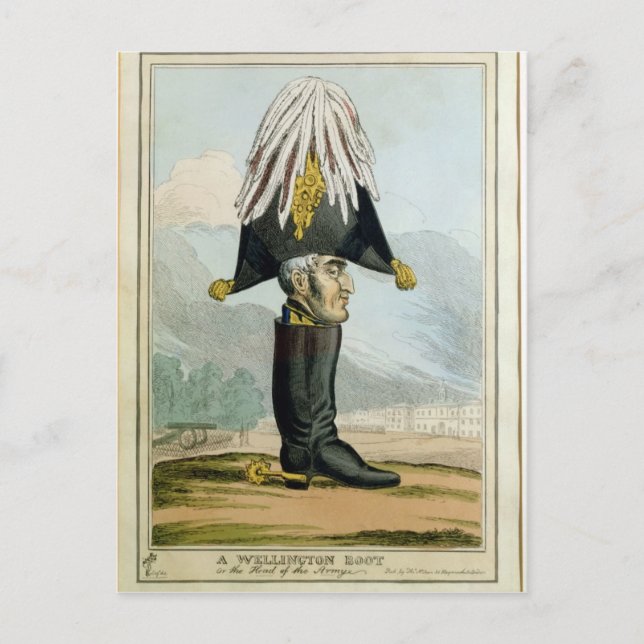 Carte Postale Un Wellington Boot - ou le chef de l'Armye, (Devant)