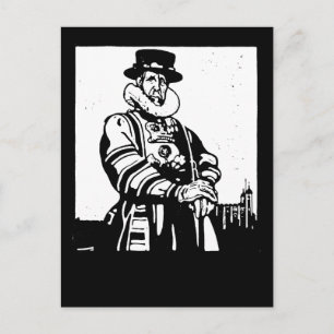 Carte Postale Un Yeoman Warder ou Beefeater