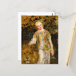 Carte Postale Una et le Lion, 1860 par William Bell Scott