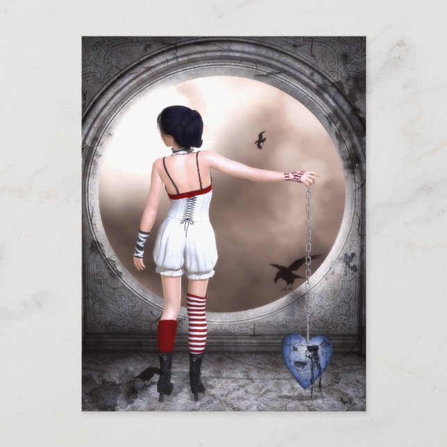 Carte Postale Unchain My Broken Heart Gothic Art Postcard (Devant)