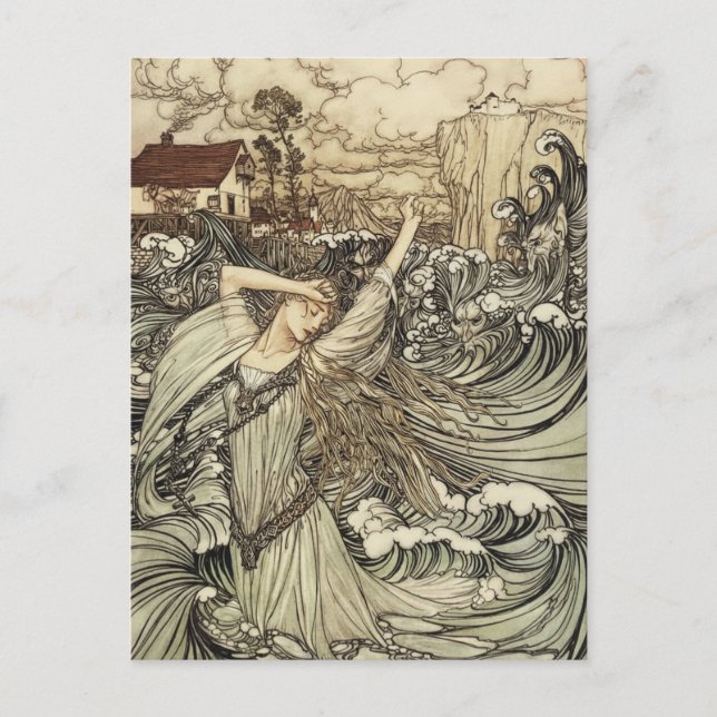 Carte Postale Undine par Arthur Rackham (Devant)