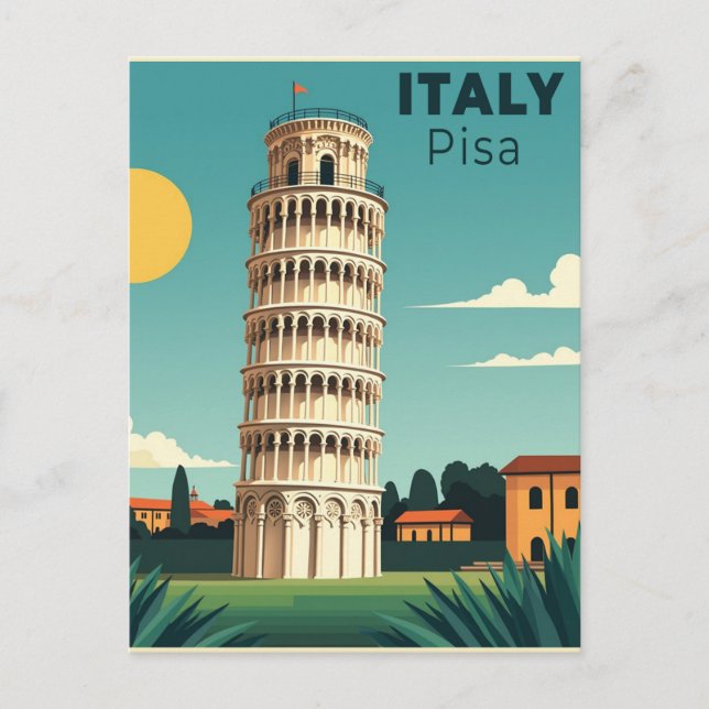 Carte Postale Une affiche de voyage classique nostalgique – Ital (Devant)