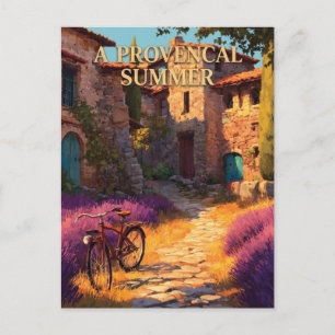 Carte Postale Une affiche de voyage d'été provençal