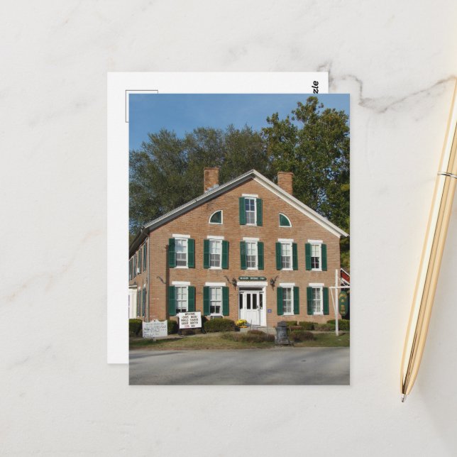 Carte Postale Une auberge de jeunesse en Iowa (Devant/Arrière en situation)