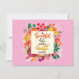 Carte Postale Une Belle Vie Commence Par Un Beau Esprit