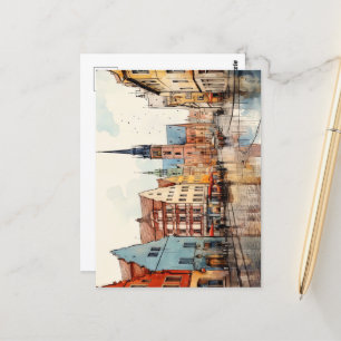 Carte Postale Une belle vue artistique de la ville emblématique 