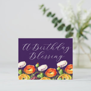 Carte Postale Une bénédiction florale d'anniversaire
