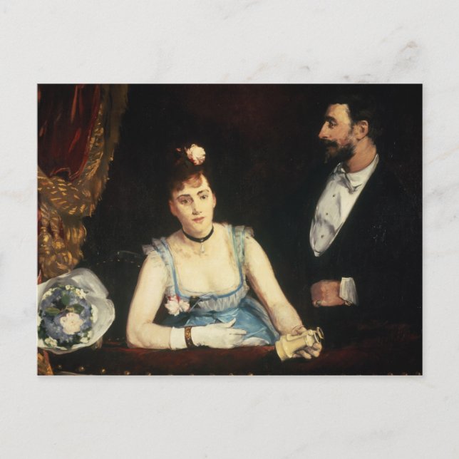 Carte Postale Une boîte au Théâtre des Italiens, 1874 (Devant)