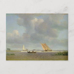 Carte Postale Une brise fraîche sur l'Elbe, vers 1830