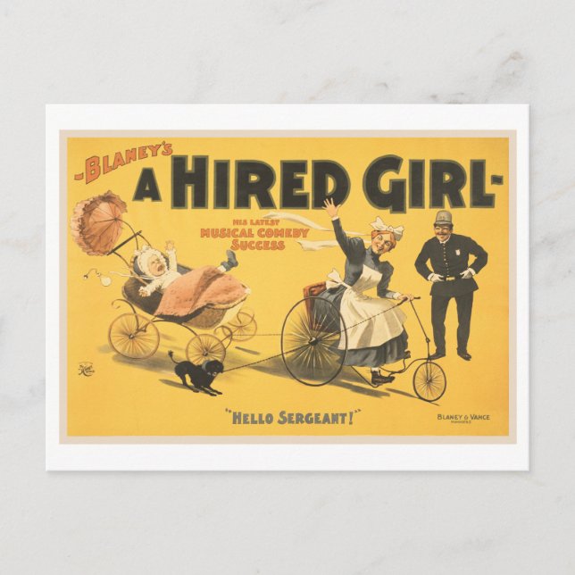 Carte Postale Une comédie musicale embauchée (Devant)