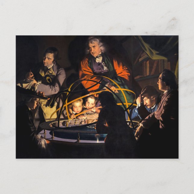 Carte Postale Une conférence de philosophe sur le système solair (Devant)