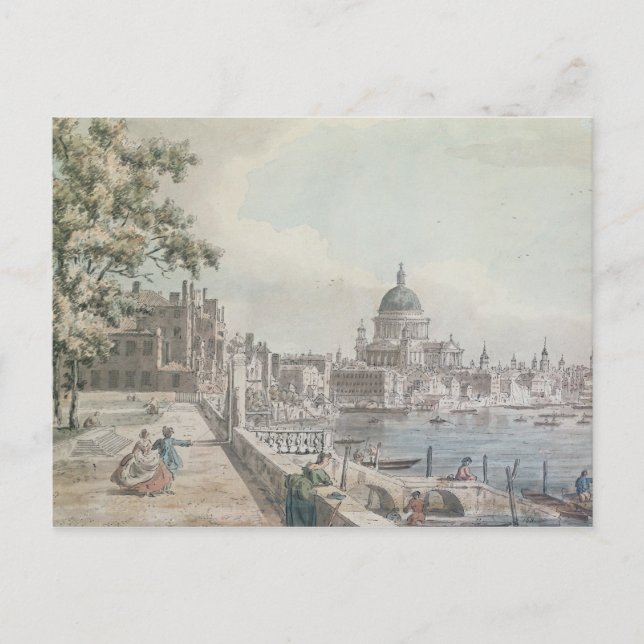 Carte Postale Une copie d'une partie du dessin de Canaletto, de  (Devant)