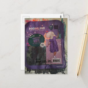 Carte Postale Une Dame Champignon Silly Journal Intime Collage