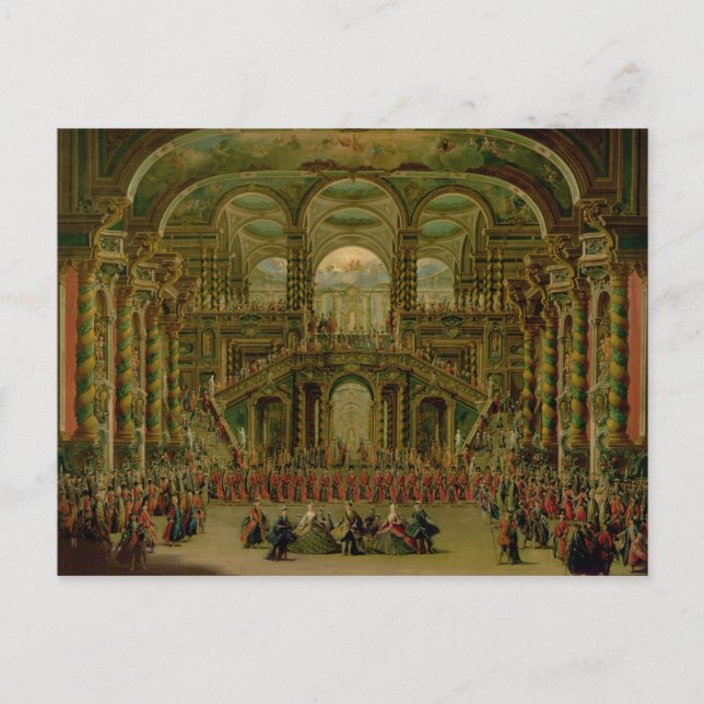 Carte Postale Une danse dans un palais rococo baroque (Devant)