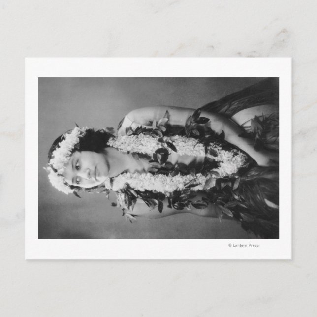 Carte Postale Une danseuse hawaïenne de Hula Photo Hawaii (Devant)