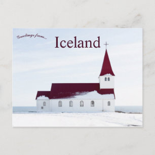 Carte Postale Une église rurale à Vic Islande
