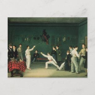 Carte Postale Une escrime, 1827