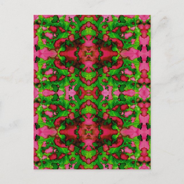 Carte Postale Une étude en rose et vert (Devant)